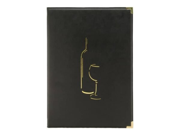 Carta vini Securit© Classic in similpelle A4 nero MC-CRWC-BL