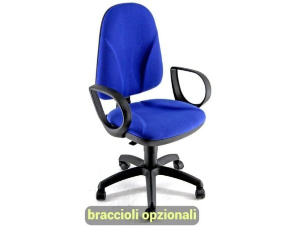 Sedia operativa girevole Unisit Team TMTMI Eco smart - schiuma sagomata - rivestimento Eco blu - TMTMI/EB
