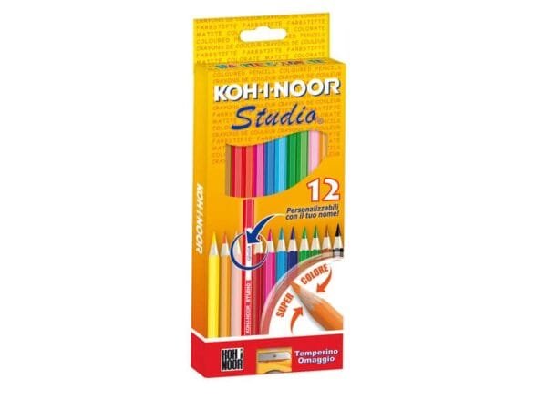 Astuccio matite colorate KOH-I-NOOR Legno 12pz - DH3312