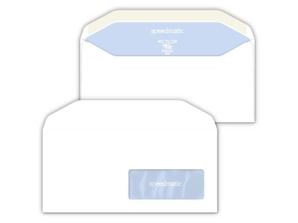Buste con finestra Pigna Envelopes Silvermartic Lux 80 g/mý 110x230 mm bianco - conf. 500 - 0388987