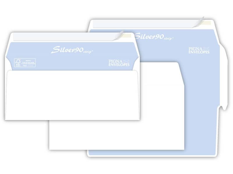 Buste senza finestra Pigna Envelopes Silver90 90 g/mý 110×230 mm bianco conf. 500 – 0170569