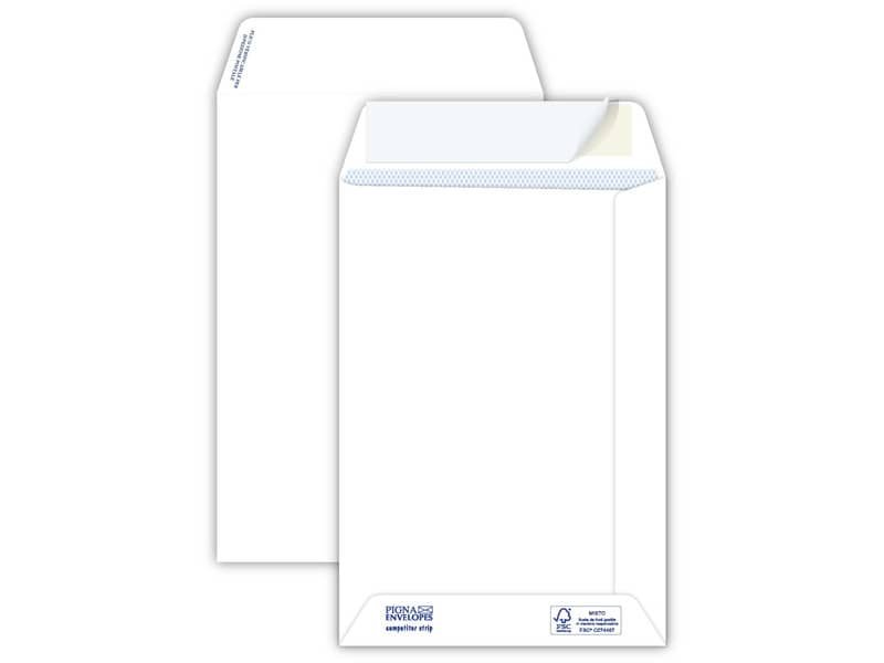 Buste a sacco bianche autoad. removibili Pigna Envelopes Competitor strip 100 g/mý 160×230 mm  conf. 500 pz – 0029516