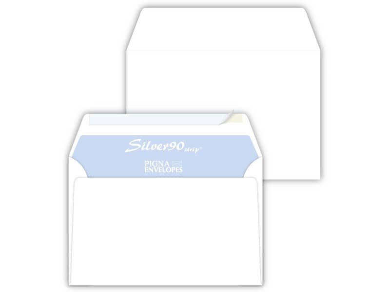 Buste senza finestra Pigna Envelopes Silver80 Strip 80 g/mý 120×180 mm bianco conf. 500 pezzi – 0097685