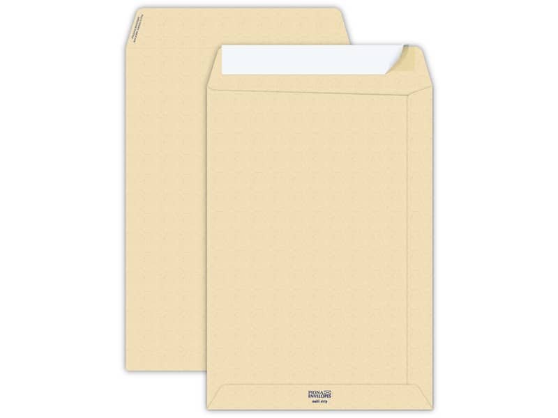 Buste a sacco Pigna Envelopes Multi Strip 23×33 cm avana Conf. 500 pezzi – 0655125