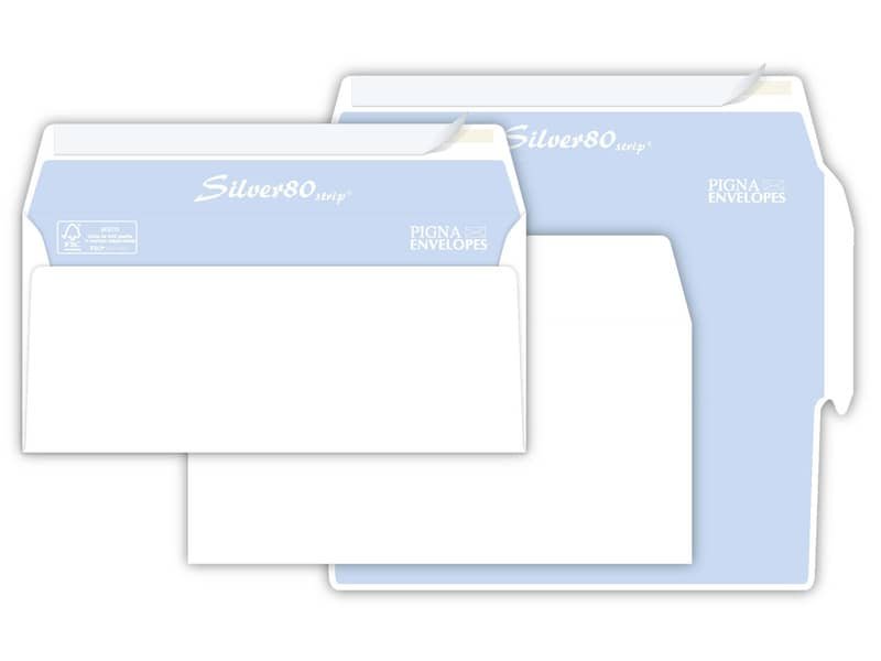 Buste senza finestra Pigna Envelopes Silver80 80 g/mý 110×230 mm bianco conf. 500 – 0097583