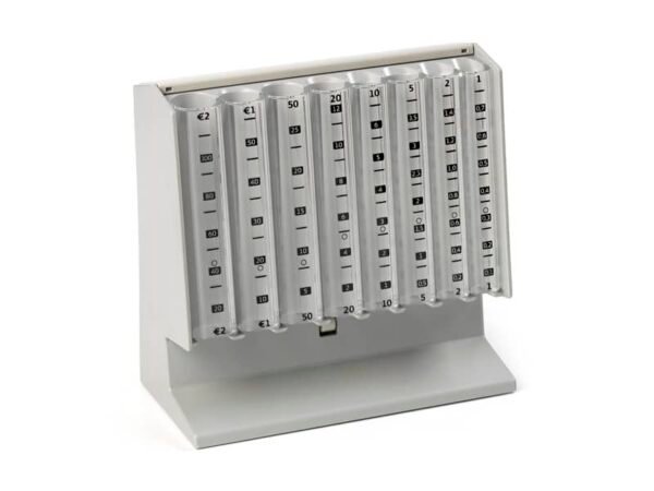 Distributore di monete EUROCOIN grigio mm. 250x104x170h 3430