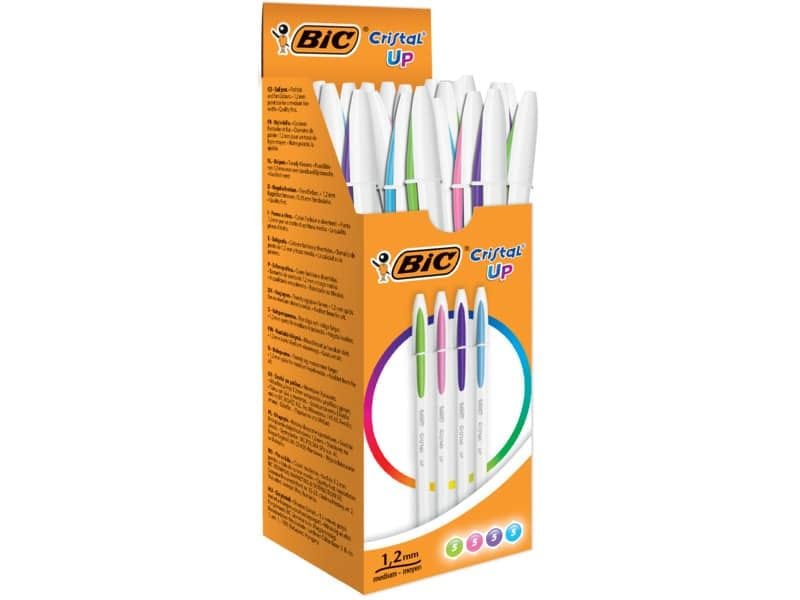 Penna a sfera con cappuccio BIC Cristal UP M 1,2 mm assortiti scatola da 20 – 950446