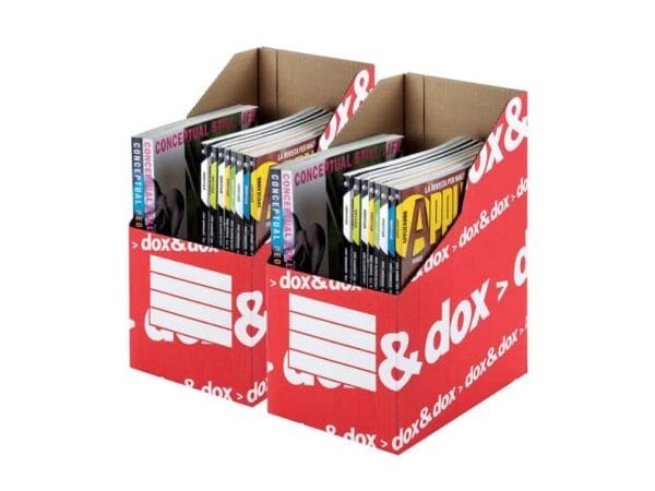 Portariviste Dox & Dox dorso 35 cm bianco/rosso - 17,5x26 cm 1600176