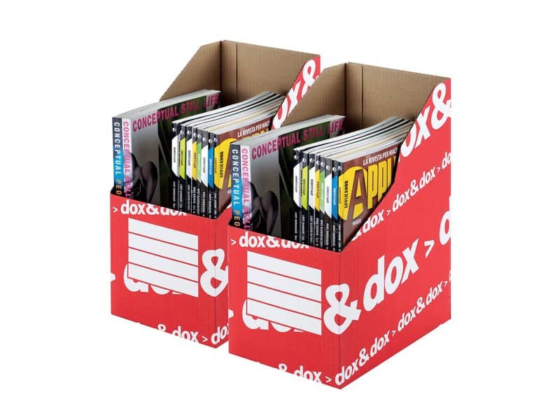 Portariviste Dox & Dox dorso 35 cm bianco/rosso – 17,5×26 cm 1600176