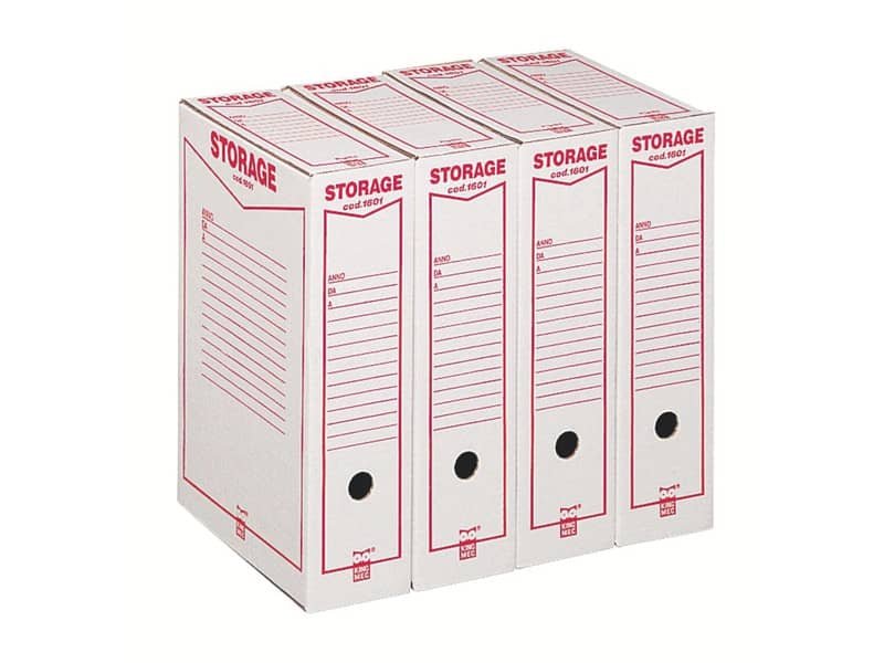 Scatola archivio King Mec Storage A4 9x33x23 cm bianco 160100
