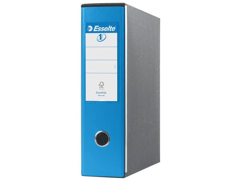 Registratori con custodia Esselte G53 Eurofile commerciale Dorso 8 cm cartone rivestito in PP blu vivida – 390753910