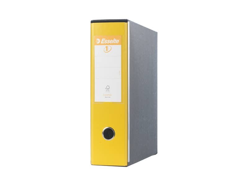 Registratori con custodia Esselte G53 Eurofile commerciale Dorso 8 cm cartone rivestito in PP giallo – 390753090