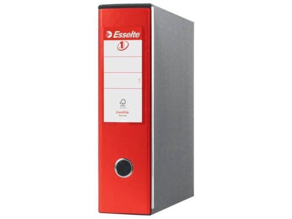 Registratore con custodia Esselte G53 Eurofile commerciale Dorso 8 cm cartone rivestito in PP rosso - 390753160