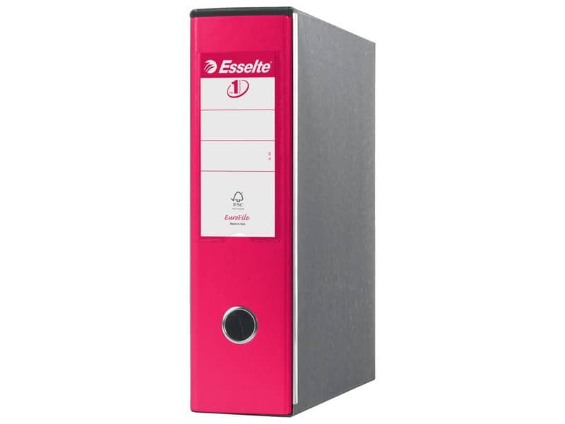 Registratori con custodia Esselte G53 Eurofile commerciale Dorso 8 cm cartone rivestito in PP fucsia – 390753900