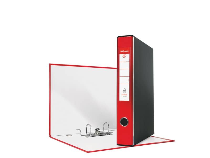 Registratore con custodia Esselte G52 EUROFILE commerciale dorso 5 cm cartone rivestito in PP rosso – 390752160