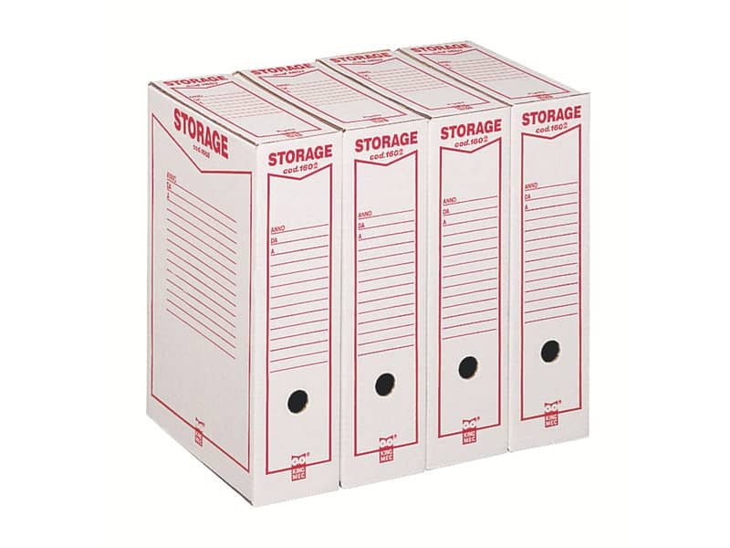 Scatola archivio King Mec Storage Legale 9x37x26 cm bianco 160200