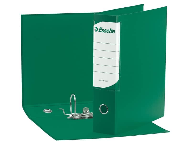Registratore con custodia Esselte G95 BUSINESS protocollo Dorso 8 cm cartone plastificato verde – 390795180