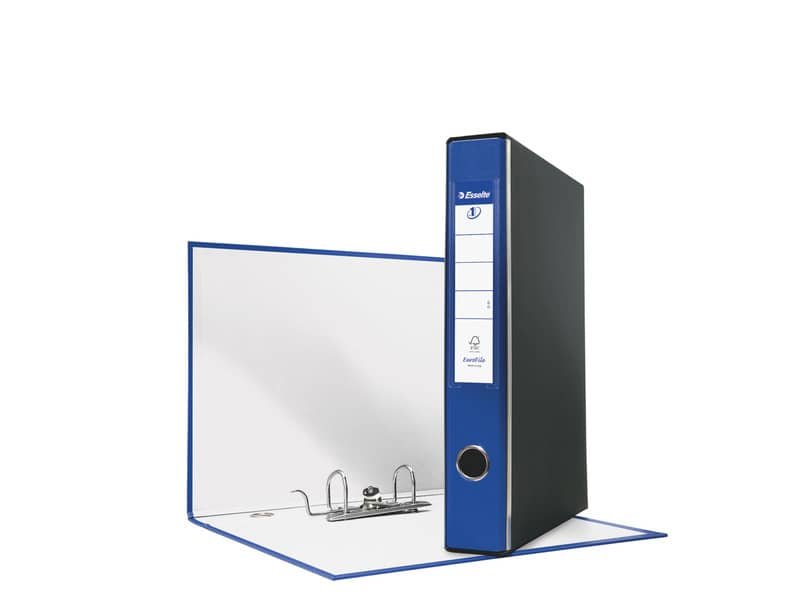 Registratore con custodia Esselte G52 EUROFILE commerciale dorso 5 cm cartone rivestito in PP blu – 390752050