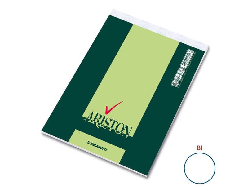 Blocco con punto metallico Blasetti A5 Ariston 70 ff fogli bianchi A5 – 15×21 cm – 1068