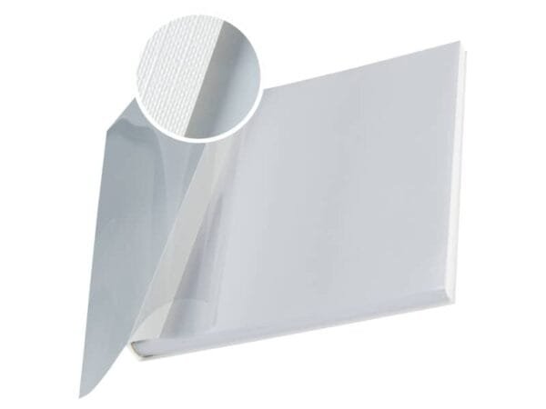 Copertina flessibile max 106-140 fogli Leitz impressBIND in PPL con dorso da 14 mm A4 bianco  conf. da 10 - 74150001