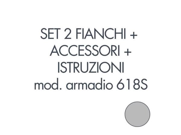 Set 2 fianchi + accessori + istruzioni per l'uso per armadio tecnical 2 618S grigio -  805141163028
