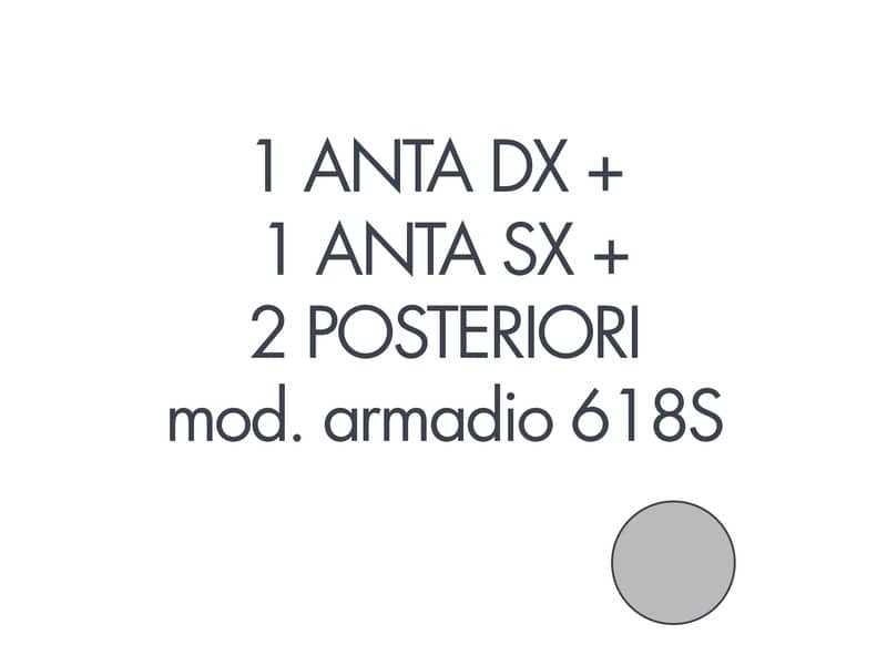 Set 1 porta sx + 1 porta dx + 2 posteriori per armadio Tecnical 2 618S grigio – 805141163030