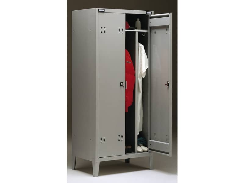Spogliatoio sporco/pulito Tecnical 2 a 2 posti acciaio 7/10 monoblocco 80x47x180 cm – C2-SP