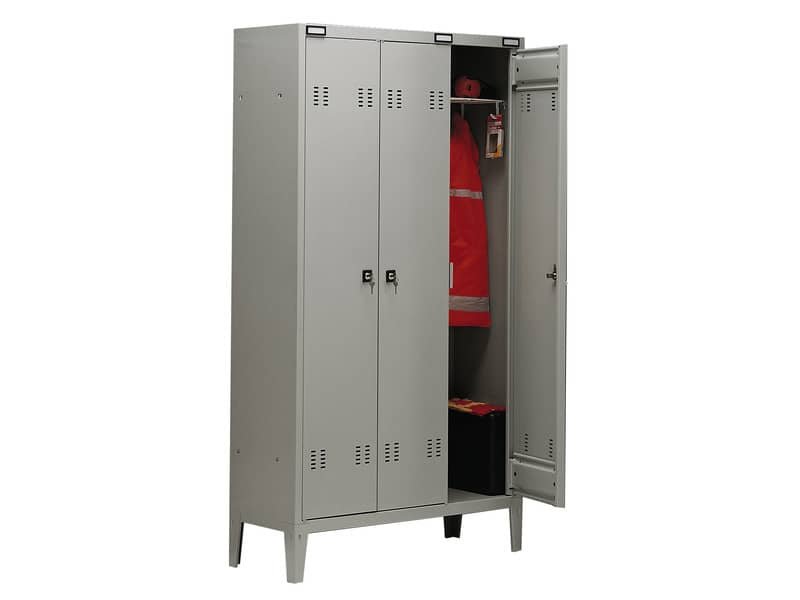 Spogliatoio Tecnical 2 a 3 posti acciaio 7/10 monoblocco 102x35x180 cm B3
