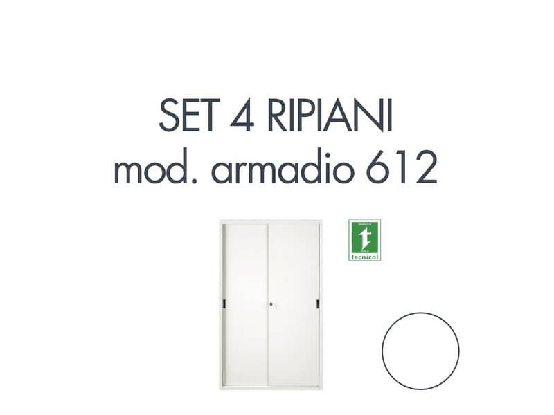 Set 4 ripiani per armadio Tecnical 2 612 612-BA BIANCO 805141163039