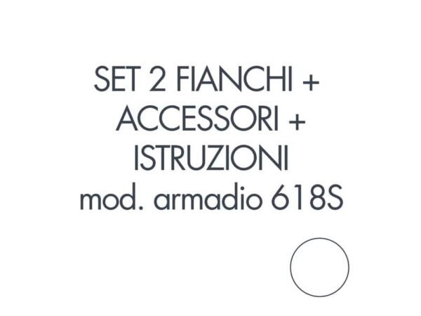 Set 2 fianchi + accessori + istruzioni per l'uso per armadio tecnical 2 618S bianco - 805141163027