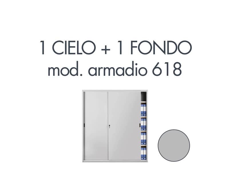 Set 1 cielo + 1 fondo armadio Tecnical 2 618 grigio 805141163054