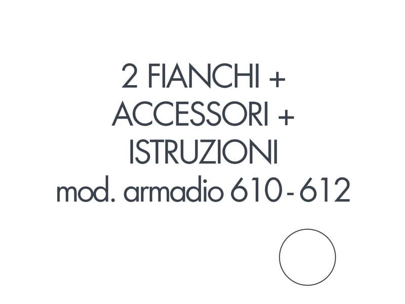 Set 2 fianchi + accessori + istruzioni montaggio per armadi 610 – 612 bianco Tecnical 2 – 805141163007