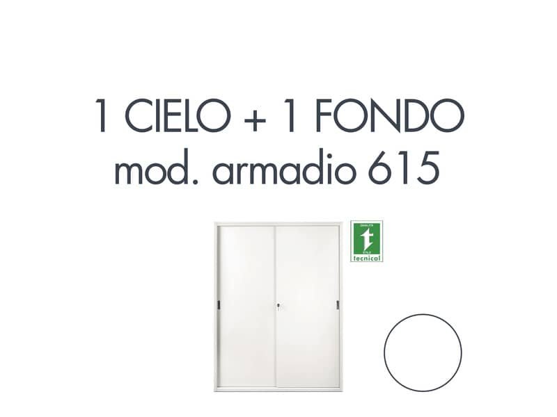 Set 1 cielo + 1 fondo per armadio Tecnical 2 615 bianco 805141163043
