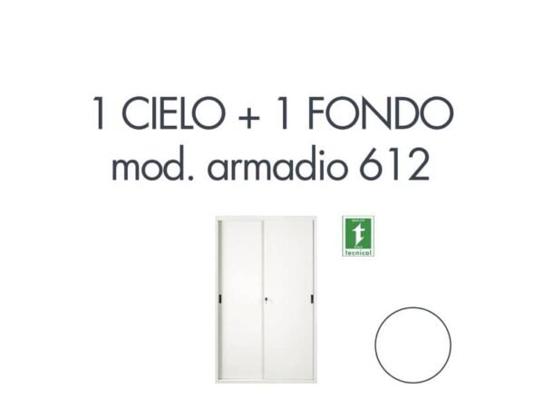 Set 1 cielo + 1 fondo per armadio Tecnical 2 612 bianco 805141163035