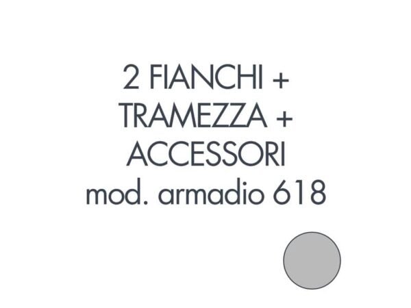 Set 2 fianchi + 1 tramezza + accessori + istruzioni per armadio Tecnical 2 618 grigio - - 805141163052