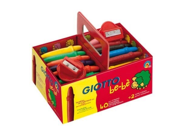 Superpastelloni a cera GIOTTO be-bŠ assortiti Schoolpack da 40 + 2 temperini - 462700