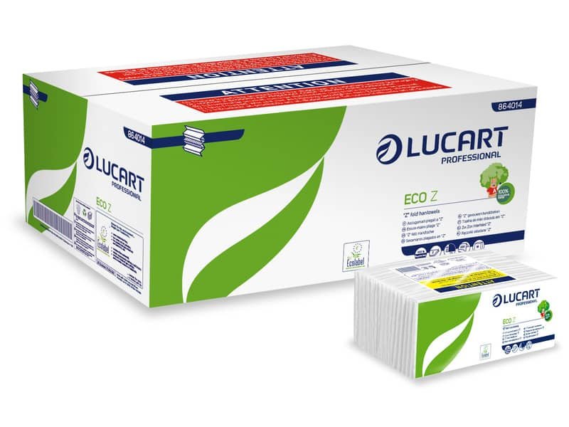 Asciugamani piegati a ”Z” Lucart Eco Z 23×23,5 cm 2 veli conf. da 220 ff – 864014
