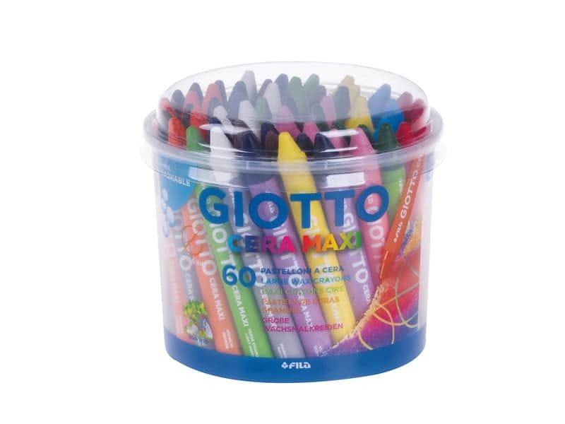 Pastelli a cera GIOTTO Maxi assortiti  barattolo da 60 – 519200