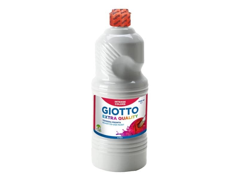 Tempera a base d’acqua GIOTTO Extra Quality flacone 1 lt bianco 533401