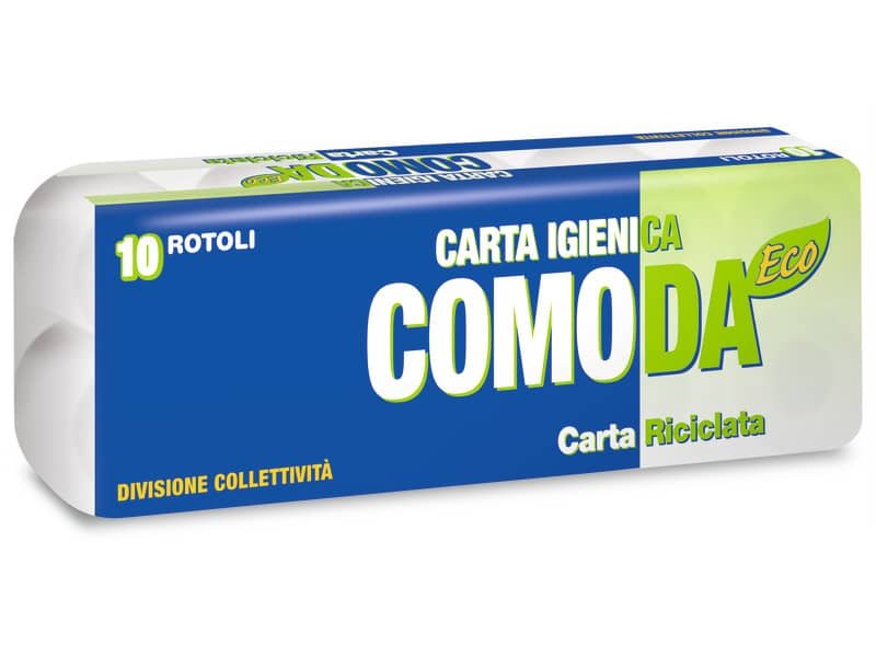 Carta igienica Lucart Eco Comoda 2 veli  10 rotoli da 155 strappi – 811624