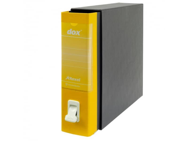 Registratore a leva DOX 1 Commerciale 28,5×31,5 cm – dorso 8 cm giallo D26106