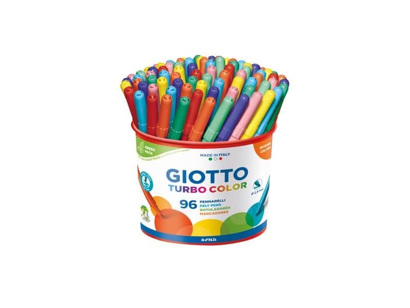 Pennarelli GIOTTO Turbo Color punta fine 2,8 mm assortiti barattolo da 96 – 521500