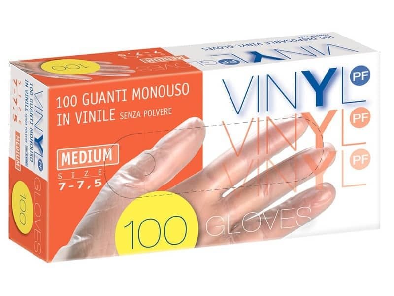 Guanti in vinile senza polvere Icoguanti L trasparenti scatola da 100 guanti – EVSP/LARGE