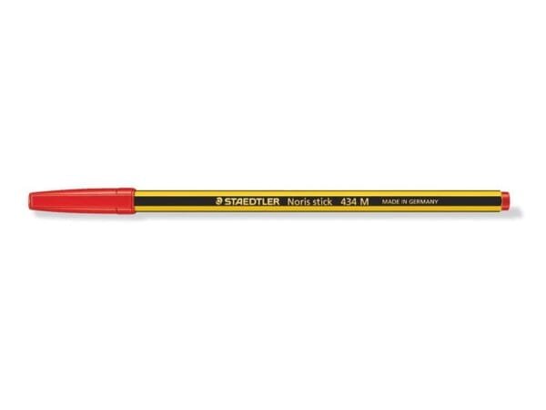 Penna a sfera Staedtler Noris Stick M 1 mm - tratto 0,35 mm rosso conf. da 20 - 434 02
