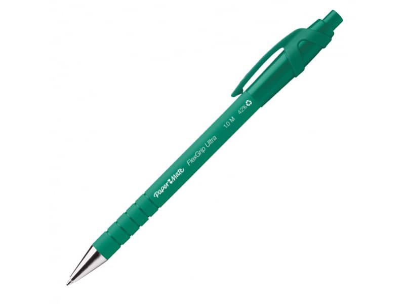 Penna a sfera a scatto Paper Mate Flexgrip Ultra M 1,0 mm verde S0190453