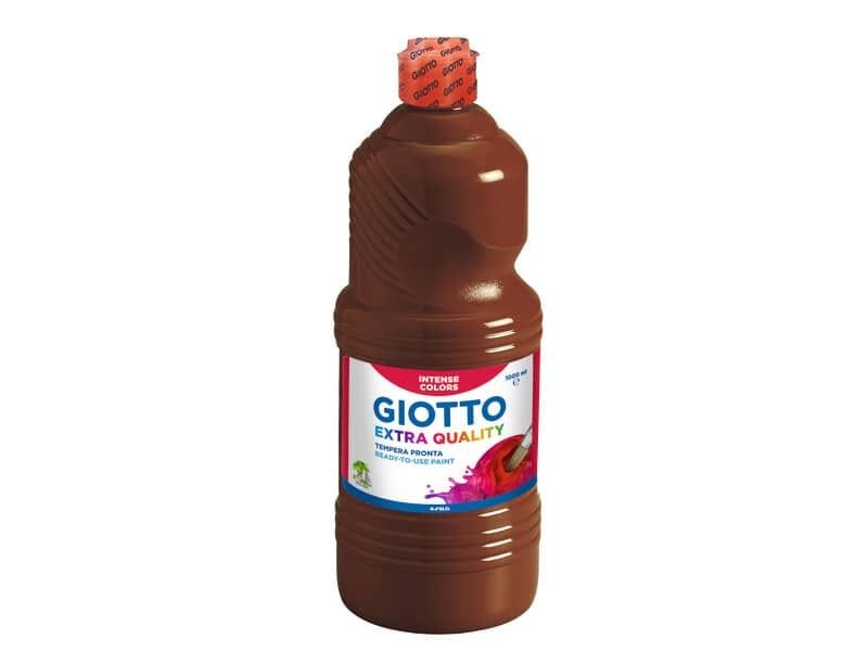 Tempera a base d’acqua GIOTTO Extra Quality flacone 1 lt marrone 533428