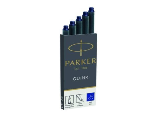 Cartucce inchiostro per stilografica Parker Quink blu confezione da 5 - 1950384