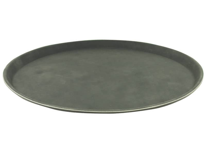 Vassoio rotondo diametro 40,5 cm antiscivolo nero – 337947