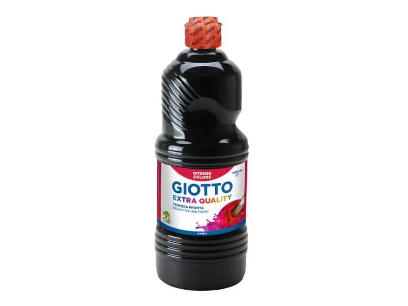Tempera a base d’acqua GIOTTO Extra Quality flacone 1 lt nero 53342400