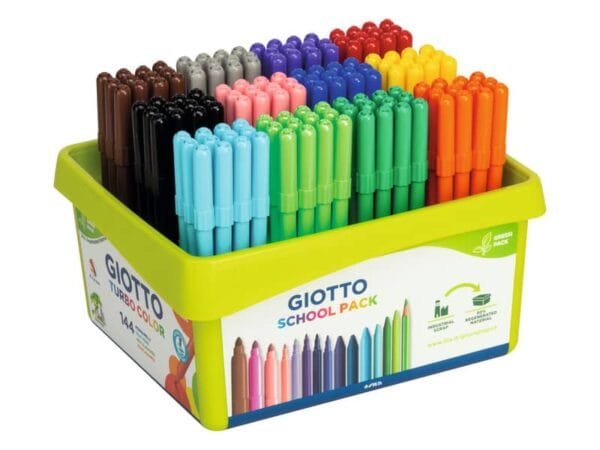 Pennarelli GIOTTO Turbo Color punta fine 2,8 mm assortiti Schoolpack da 144 - 523800
